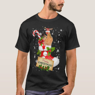 Merry Christmas Funny Santa Reindeer Chicken In So T-Shirt