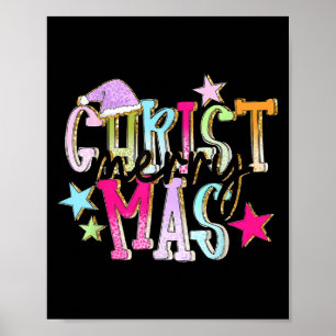 Merry Christmas Funny Santa Squad Pajamas Xmas Hol Poster