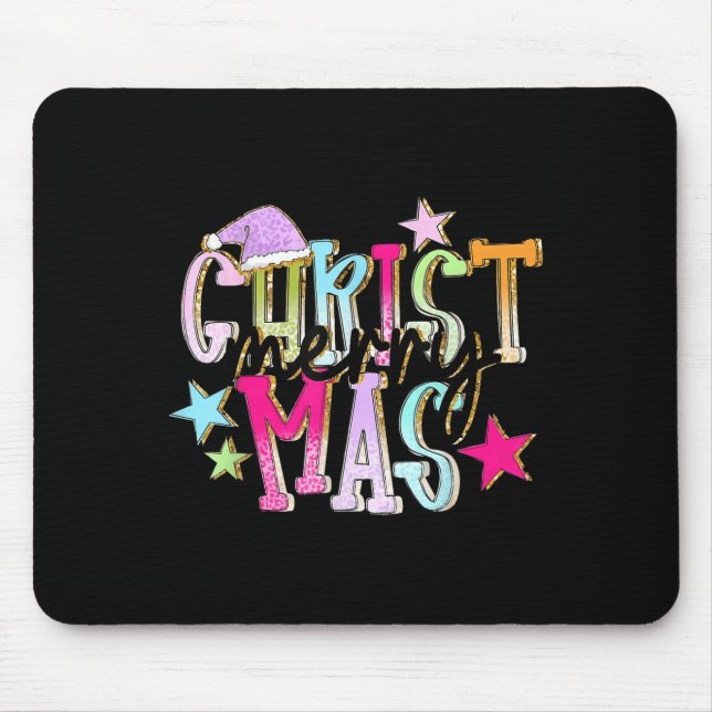 Merry Christmas Funny Santa Squad Pyjamas Xmas Hol Mouse Mat (Front)