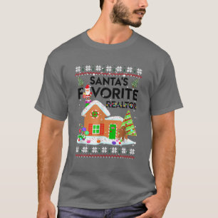 Merry Christmas Funny Santa's Favourite Realtor T-Shirt