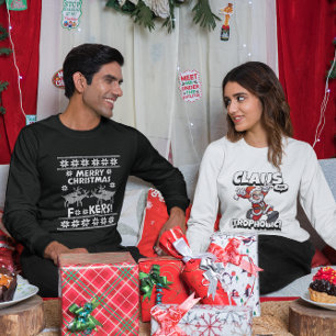 Merry Christmas Fxxkers Rutting Reindeer Ugly Sweatshirt