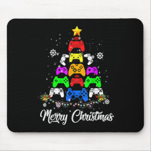 Merry Christmas Game Controller Tree Kid Adult Lig Mouse Mat