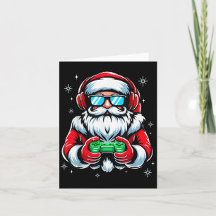 Merry Christmas Gamer Boys Mens Video Game Santa C Card
