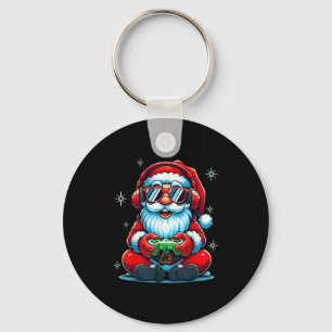Merry Christmas Gamer Boys Mens Video Game Santa C Key Ring
