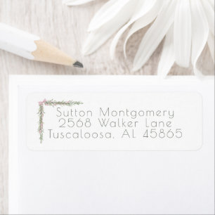Merry Christmas Garland Pink Bow Address
