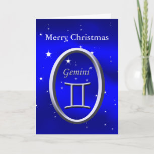Merry Christmas Gemini Greeting Card