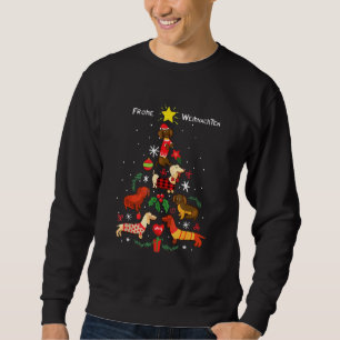 Merry Christmas German Dachshund Dog Dog Mum Dog D Sweatshirt