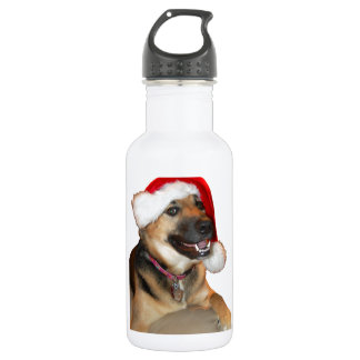 Merry Christmas German Shepherd 532 Ml Water Bottle