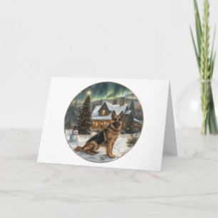 Merry Christmas German Shepherd Dog Holiday Card