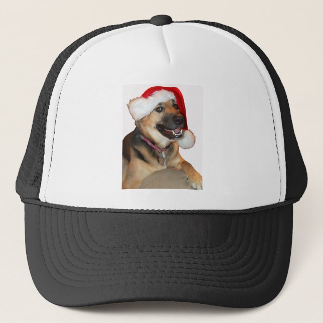 Merry Christmas German Shepherd Trucker Hat (Front)