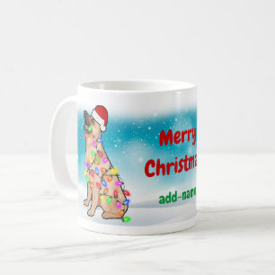 Merry Christmas Germen Shepherd Santa Hat Cute Coffee Mug