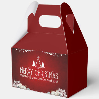Merry Christmas Gift Box - Festive Peace & Joy Des