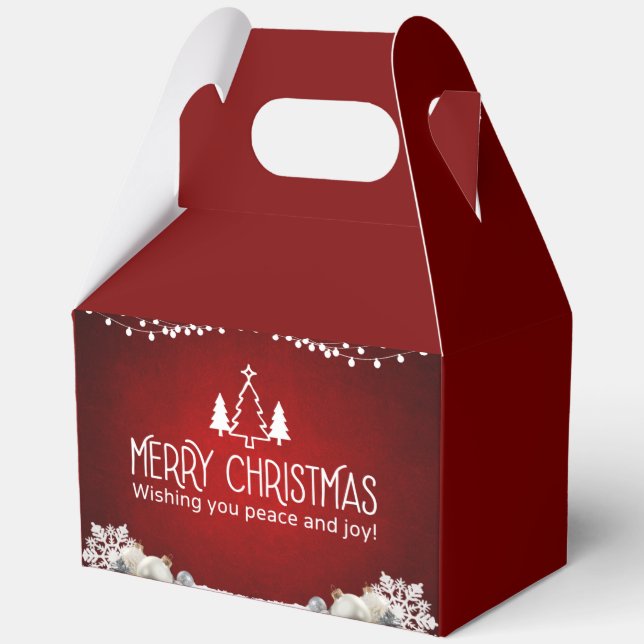 Merry Christmas Gift Box - Festive Peace & Joy Des (Back)