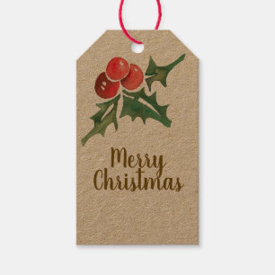 Merry Christmas Gift Box Hang Tag