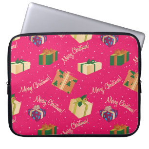 Merry Christmas Gift Boxes Laptop Sleeve