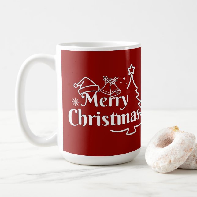 Merry Christmas Gift  Coffee Mug (With Donut)