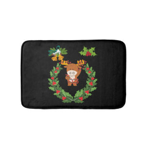Merry Christmas Gift for Christmas Family Bath Mat