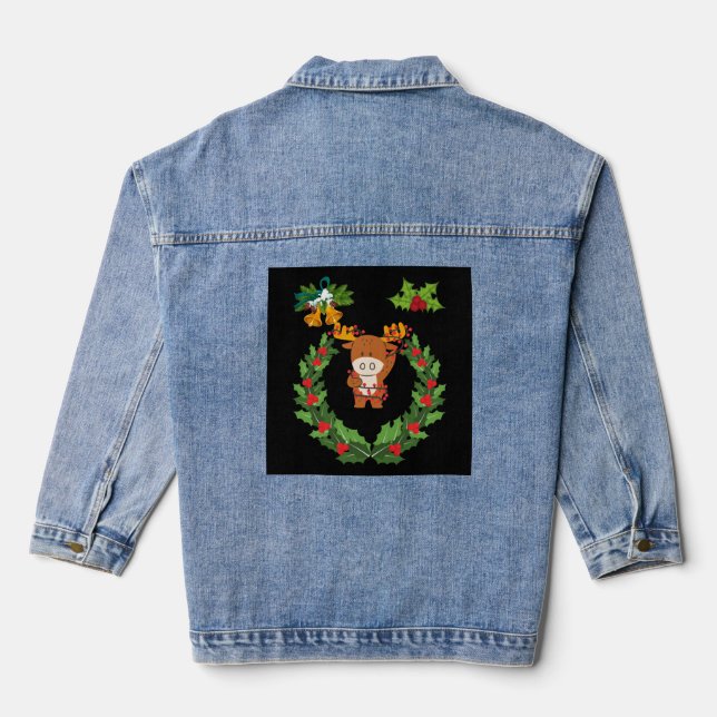 Merry Christmas  Gift for Christmas  Family     Denim Jacket (Back)