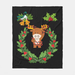 Merry Christmas Gift for Christmas Family Fleece Blanket