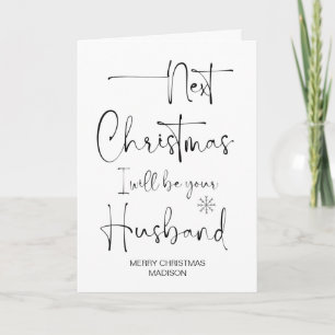 Merry Christmas Gift for Fiancé from Boyfriend  Card