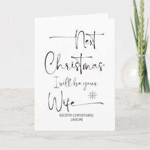 Merry Christmas Gift for Fiancé from Girlfriend Card