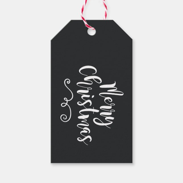 Merry Christmas Gift Label Card (Front)