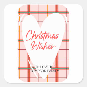 Merry Christmas Gift Label Personalised with Names