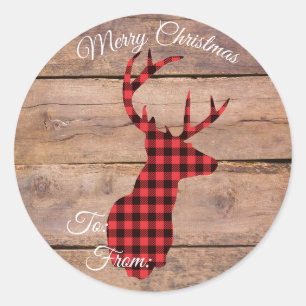 Merry Christmas Gift Labels/ Classic Round Sticker