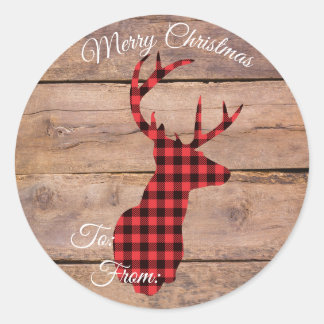Merry Christmas Gift Labels/ Classic Round Sticker