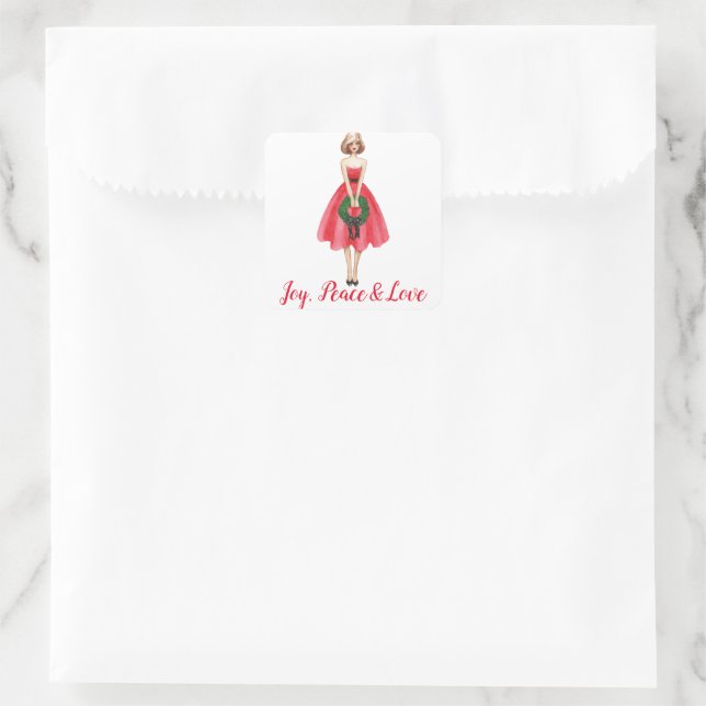 Merry Christmas gift sticker (Bag)