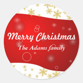 Merry Christmas Gift Tag Editable Sticker