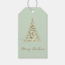 Merry Christmas Gift Tag | Elegant Christmas Tree