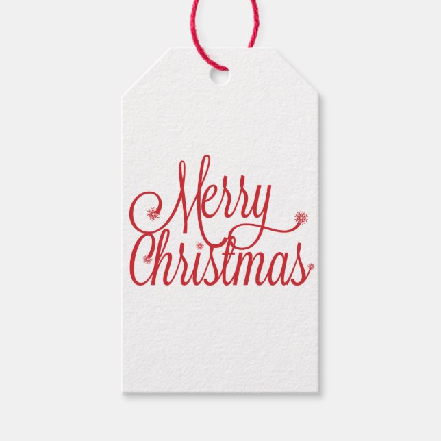 Merry Christmas gift tag (kraft) (Front)