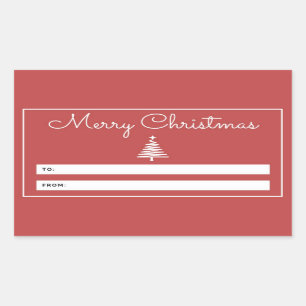 Merry Christmas Gift Tag Sticker