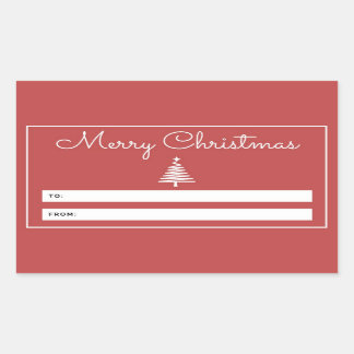 Merry Christmas Gift Tag Sticker