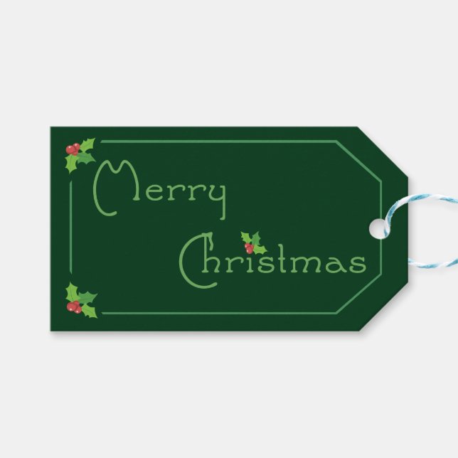 Merry Christmas Gift Tags (Front (Horizontal))