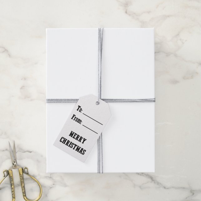 MERRY CHRISTMAS GIFT TAGS (With Twine)
