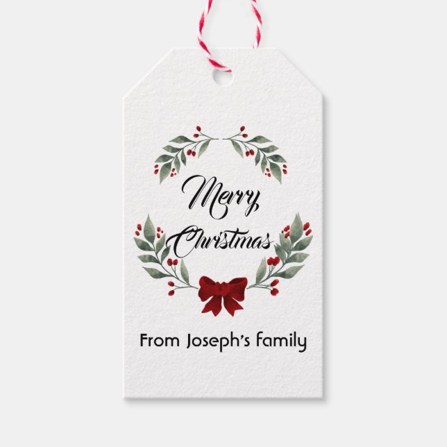 Merry christmas  gift tags (Front)