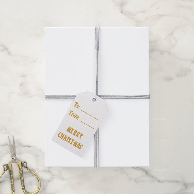 MERRY CHRISTMAS GIFT TAGS (With Twine)