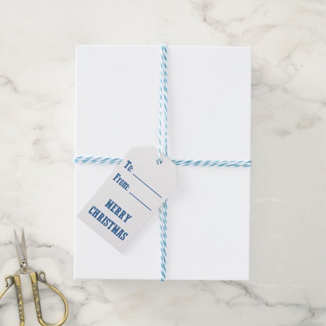 MERRY CHRISTMAS GIFT TAGS (With Twine)