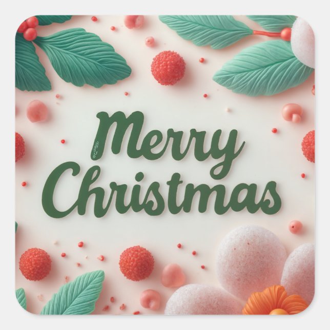 Merry Christmas / Gift Wrapping Stickers & Labels (Front)