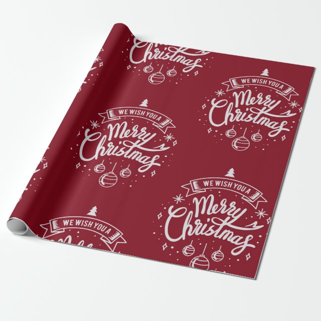  Merry Christmas Gift Wrapping  Wrapping Paper (Unrolled)