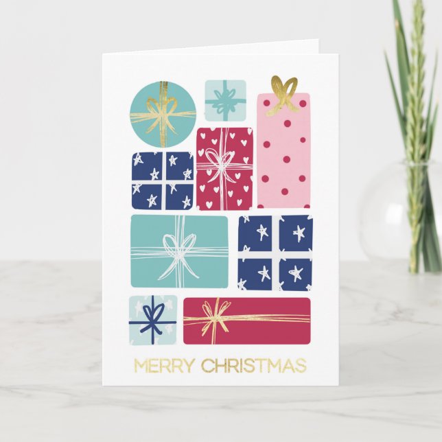 Merry Christmas Gifts Corporate Holiday Thank You Card (Front)