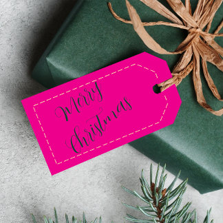 Merry Christmas Gifts Custom Name Minimalist Gift Tags