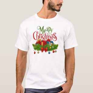Merry Christmas Gifts & Garland Holiday Tee. T-Shirt