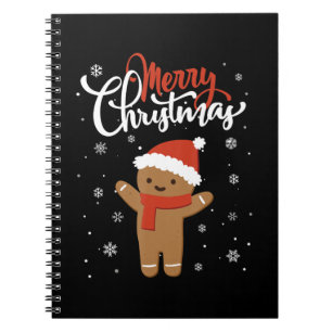 Merry Christmas Ginger Bread Xmas Christmas Cookie Notebook
