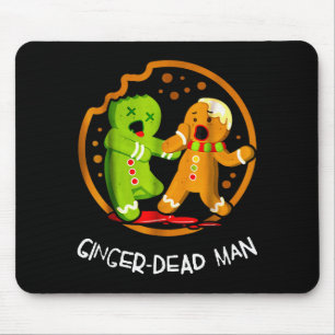 Merry Christmas Ginger-dead Man Cookie Zombie Xmas Mouse Mat