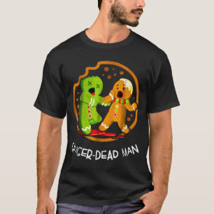 Merry Christmas Ginger-dead Man Cookie Zombie Xmas T-Shirt