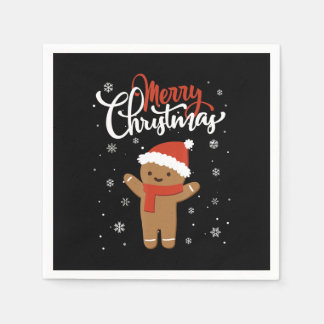 Merry christmas gingerbread | christmas cookie napkin