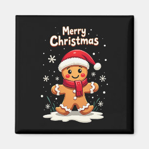 Merry Christmas Gingerbread Cookie Baking Girls Fu Magnet